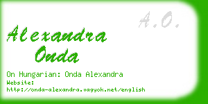 alexandra onda business card